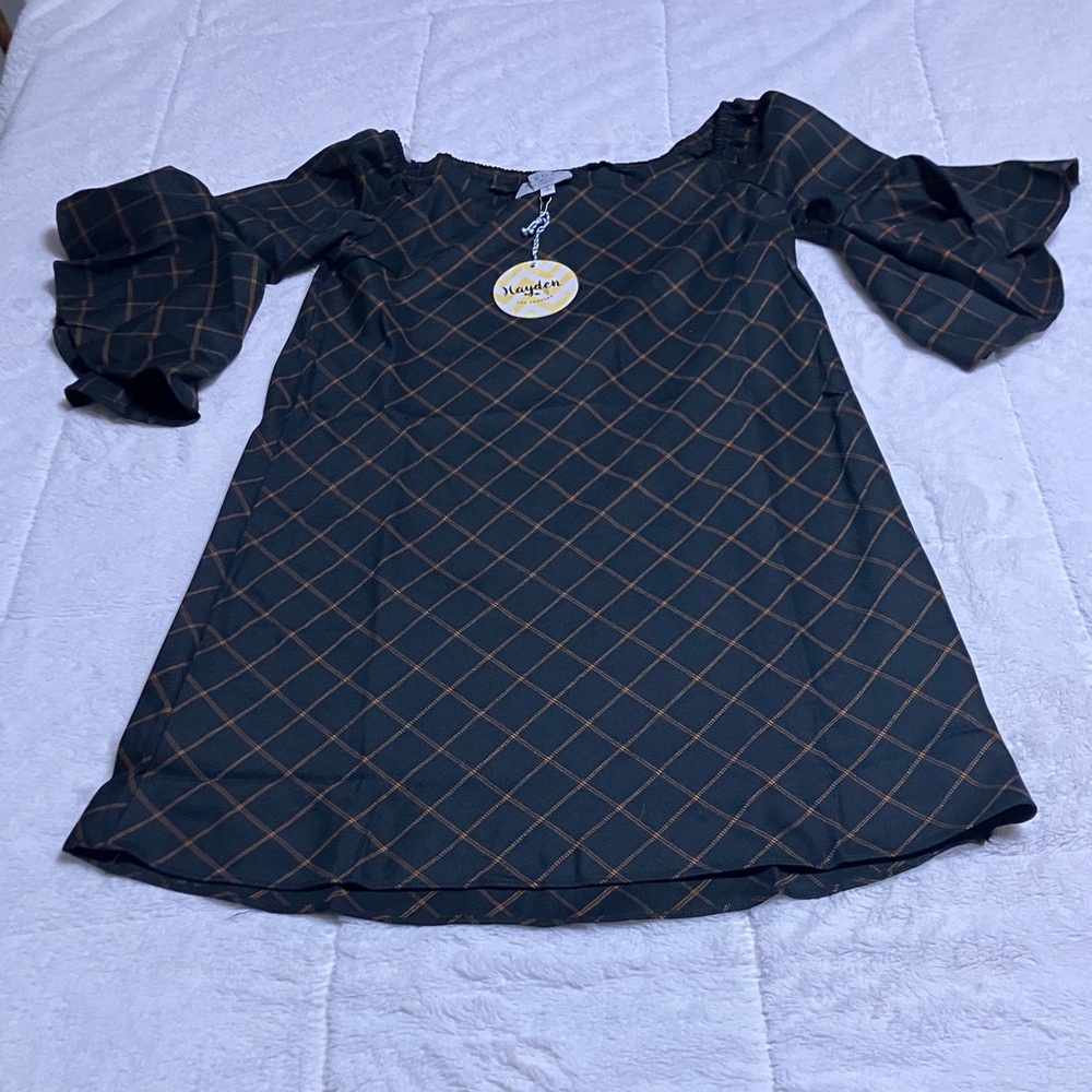 Hayden Black and Brown Mini Dress